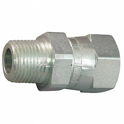 Steel Flared Tube Female JIC 37 &deg; & Swivel to Male Pipe Adapter: 3/8